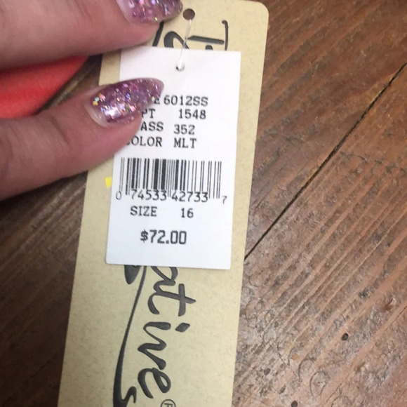 Vintage 90s Deadstock JCPenney Beach Native plus tankini & skirt swimsuit set - Picture 4 of 8